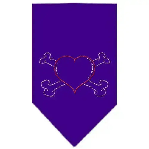 Heart-Crossbone-Rhinestone-Bandana-Purple-Large-GreatEagleInc-319026913