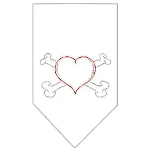 Heart-Crossbone-Rhinestone-Bandana-White-Large-GreatEagleInc-319026887