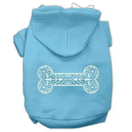 Henna-Bone-Screen-Print-Pet-Hoodies-Baby-Blue-Size-Med-GreatEagleInc-319906065