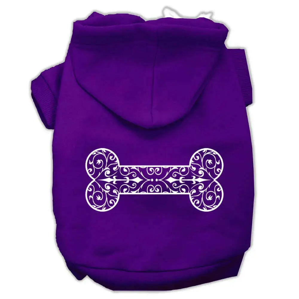 Henna-Bone-Screen-Print-Pet-Hoodies-Purple-Size-Sm-GreatEagleInc-333746743