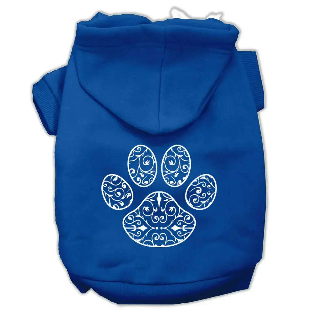 Henna-Paw-Screen-Print-Pet-Hoodies-Blue-Size-Xl-GreatEagleInc-319909885