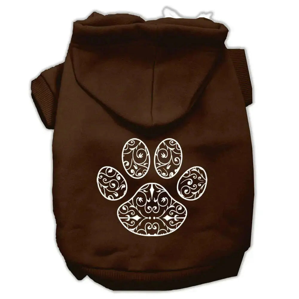 Henna-Paw-Screen-Print-Pet-Hoodies-Brown-Size-Med-GreatEagleInc-319911434