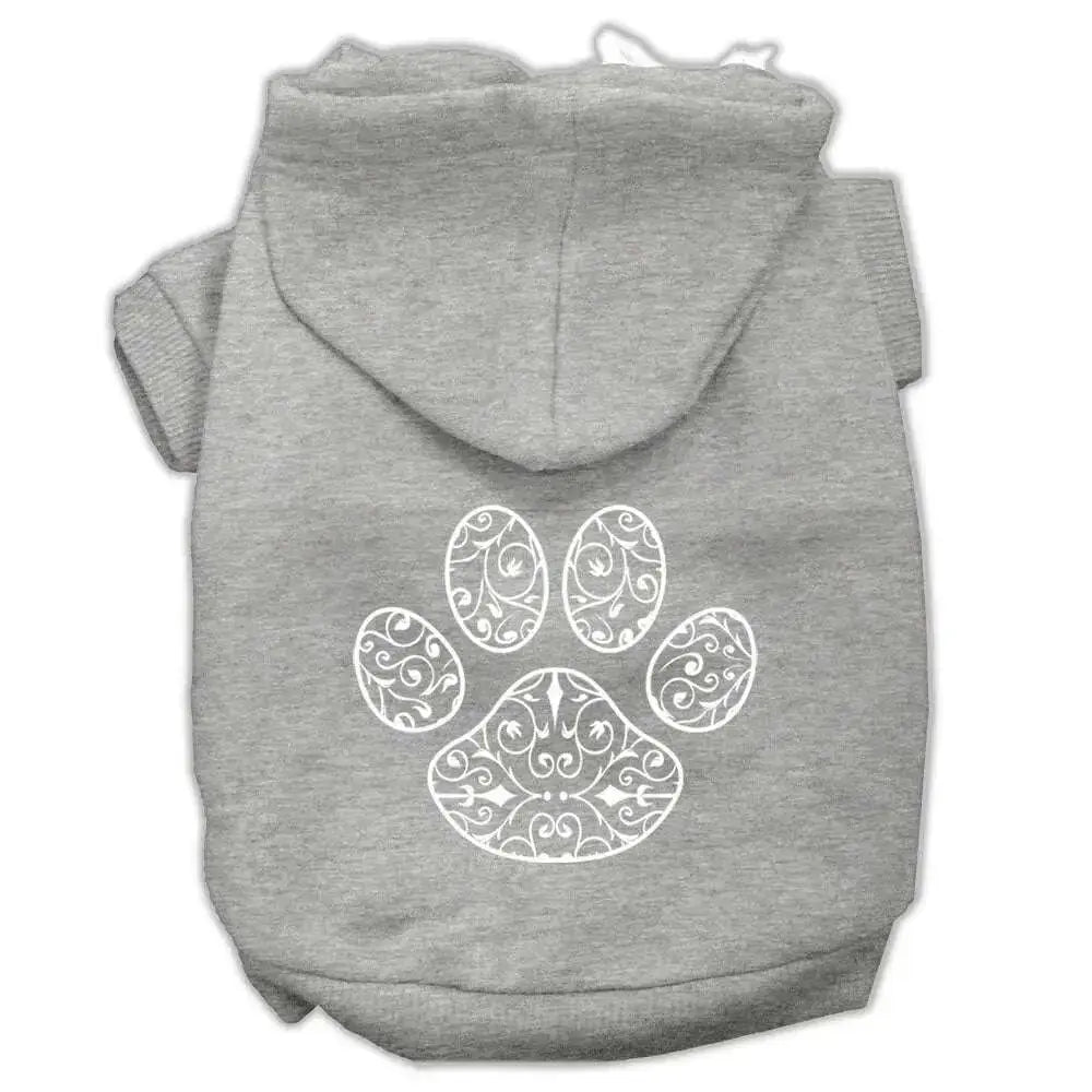 Henna-Paw-Screen-Print-Pet-Hoodies-Grey-Size-Xl-GreatEagleInc-319909563