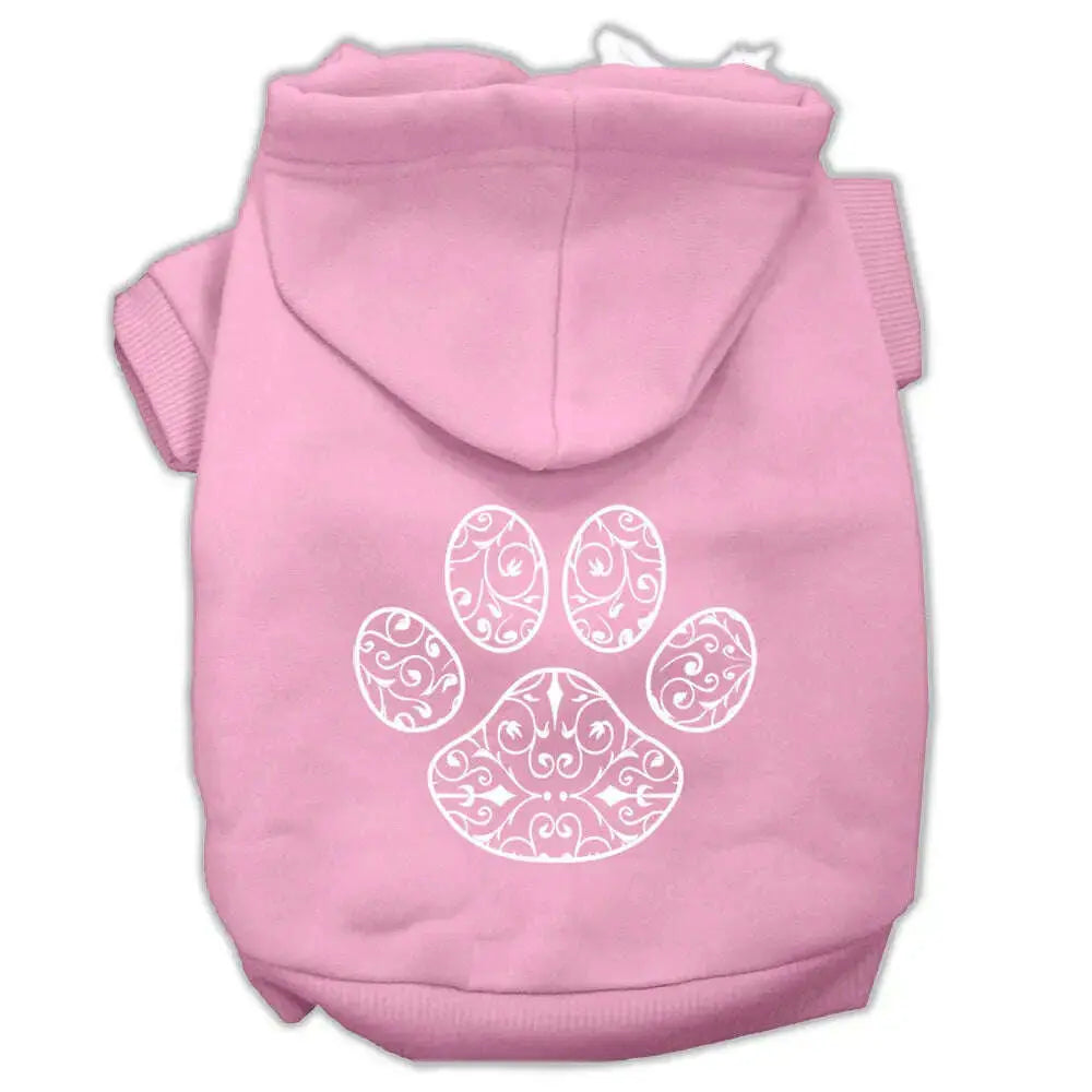 Henna-Paw-Screen-Print-Pet-Hoodies-Light-Pink-Size-Xl-GreatEagleInc-319909485