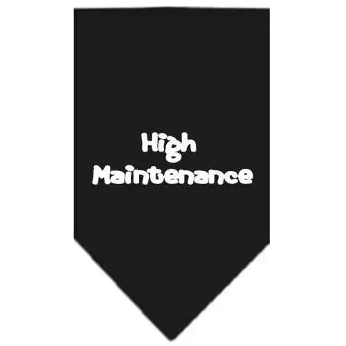 High-Maintenance-Screen-Print-Bandana-Black-Small-GreatEagleInc-318563813