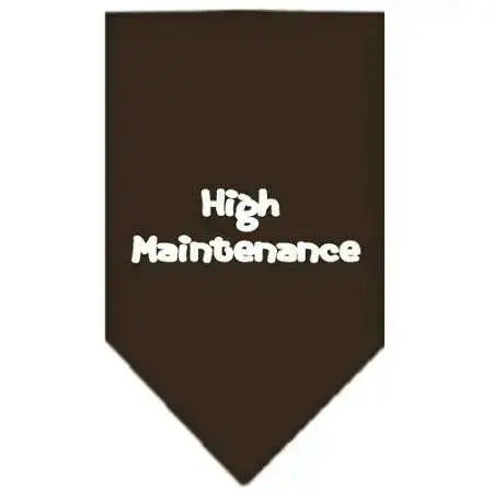 High-Maintenance-Screen-Print-Bandana-Cocoa-Small-GreatEagleInc-318534225