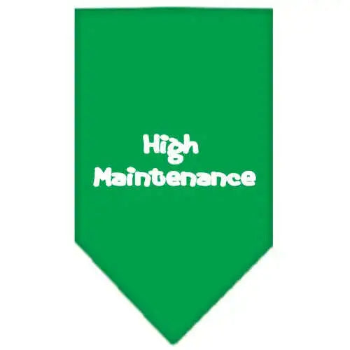 High-Maintenance-Screen-Print-Bandana-Emerald-Green-Large-GreatEagleInc-333922163