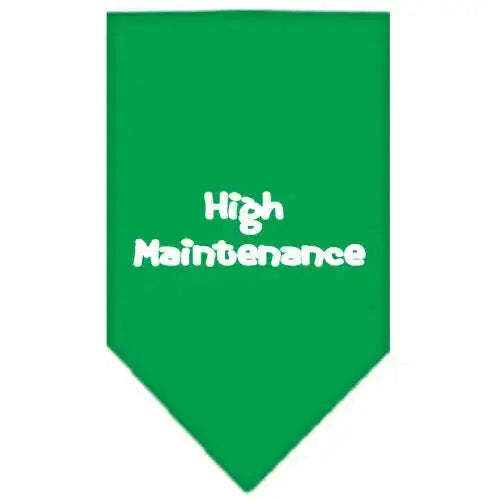 High-Maintenance-Screen-Print-Bandana-Emerald-Green-Small-GreatEagleInc-318563950