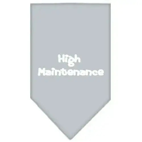 High-Maintenance-Screen-Print-Bandana-Grey-Large-GreatEagleInc-318595961