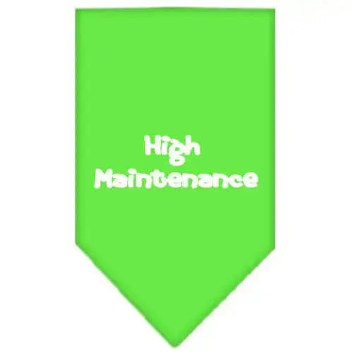 High-Maintenance-Screen-Print-Bandana-Lime-Green-Small-GreatEagleInc-333921625