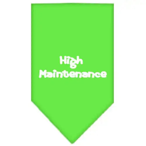 High-Maintenance-Screen-Print-Bandana-Lime-Green-Small-GreatEagleInc-333921625