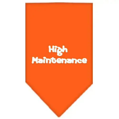 High-Maintenance-Screen-Print-Bandana-Orange-Large-GreatEagleInc-333921984