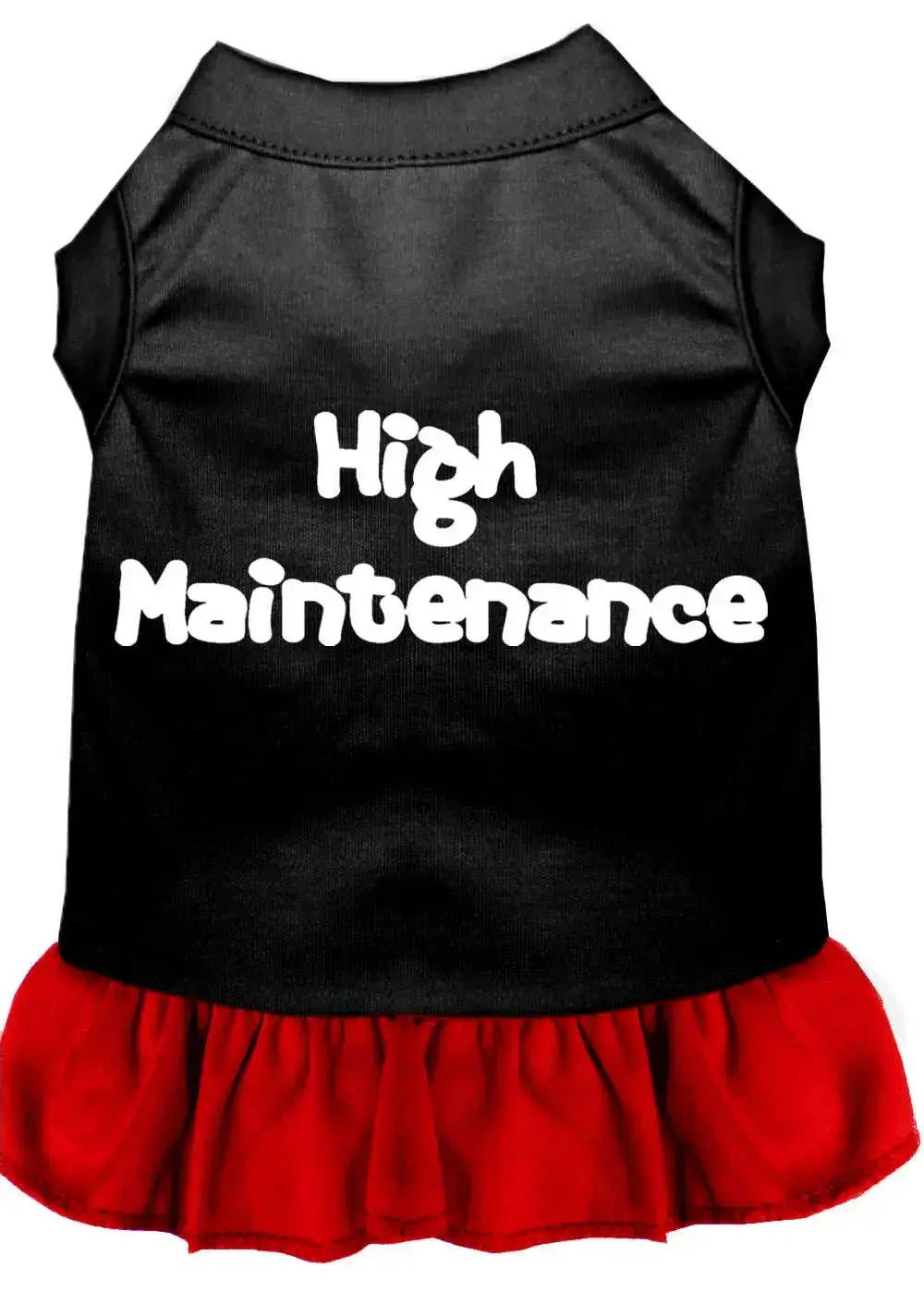 High-Maintenance-Screen-Print-Dog-Dress-Black-With-Red-Xxl-GreatEagleInc-318656986