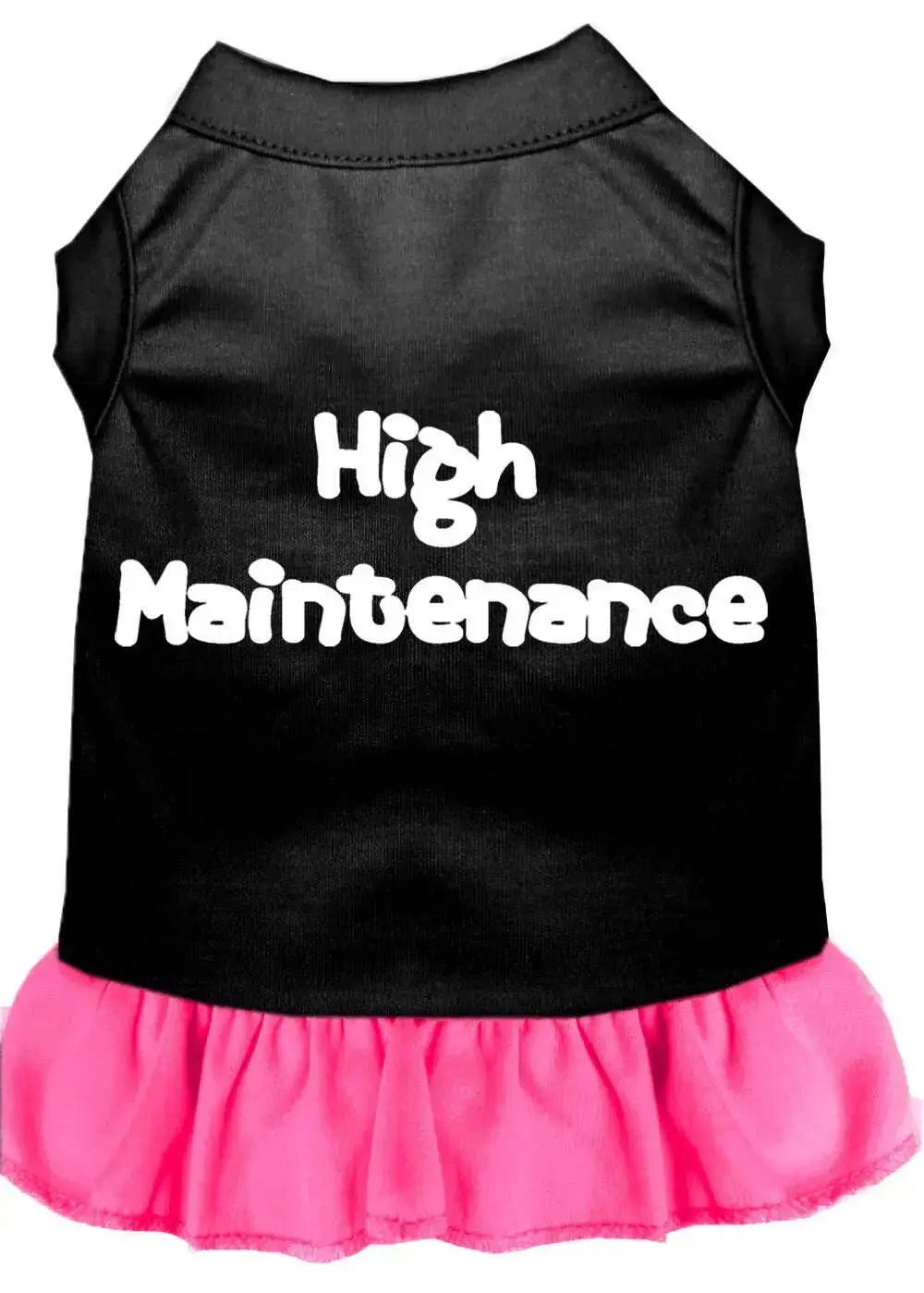High-Maintenance-Screen-Print-Dress-Black-With-Bright-Pink-Lg-GreatEagleInc-319255372