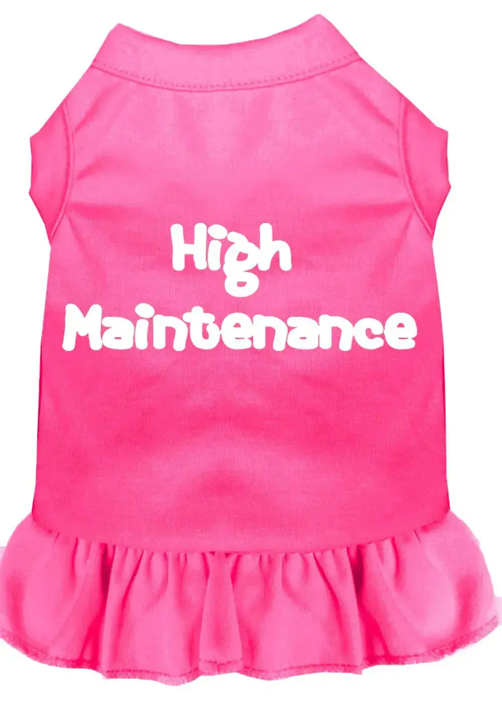 High-Maintenance-Screen-Print-Dress-Bright-Pink-Xxxl-GreatEagleInc-318657096