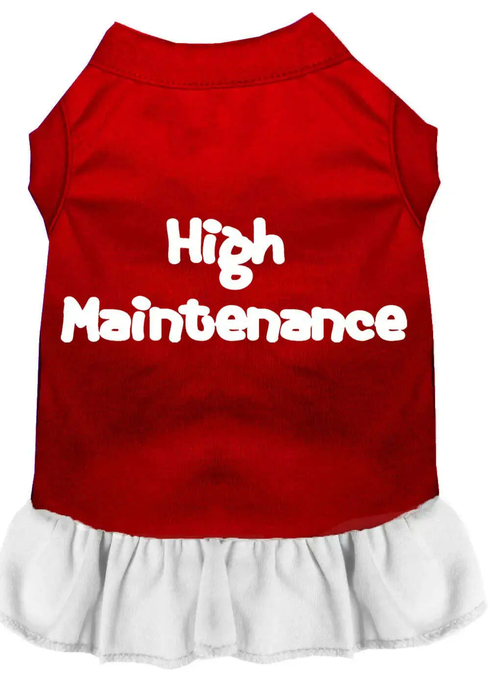 High-Maintenance-Screen-Print-Dress-Red-With-White-Xxl-GreatEagleInc-320051632