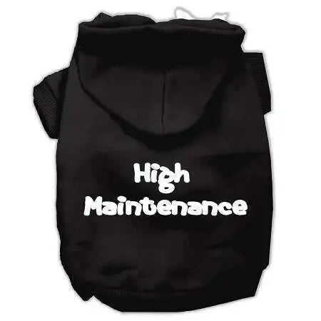 High-Maintenance-Screen-Print-Pet-Hoodies-Black-Xs-GreatEagleInc-333959249