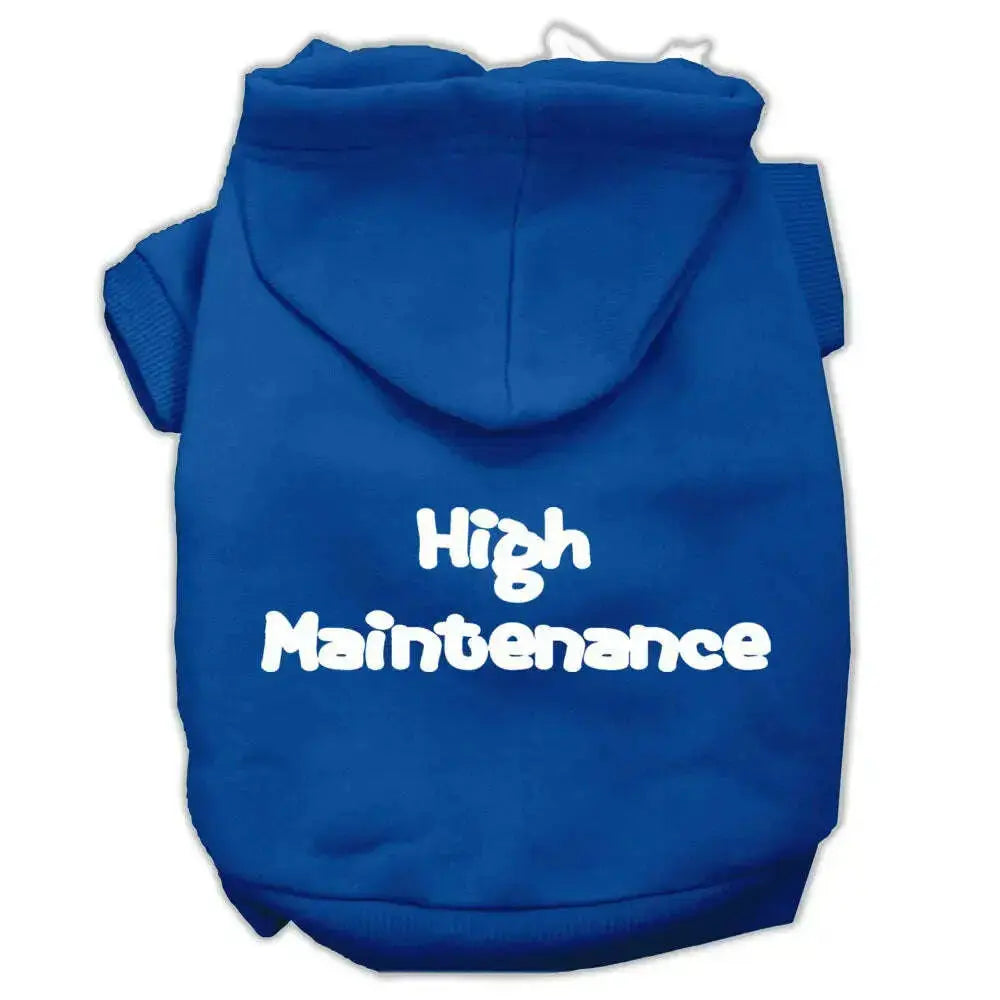 High-Maintenance-Screen-Print-Pet-Hoodies-Blue-Xxl-GreatEagleInc-318629916