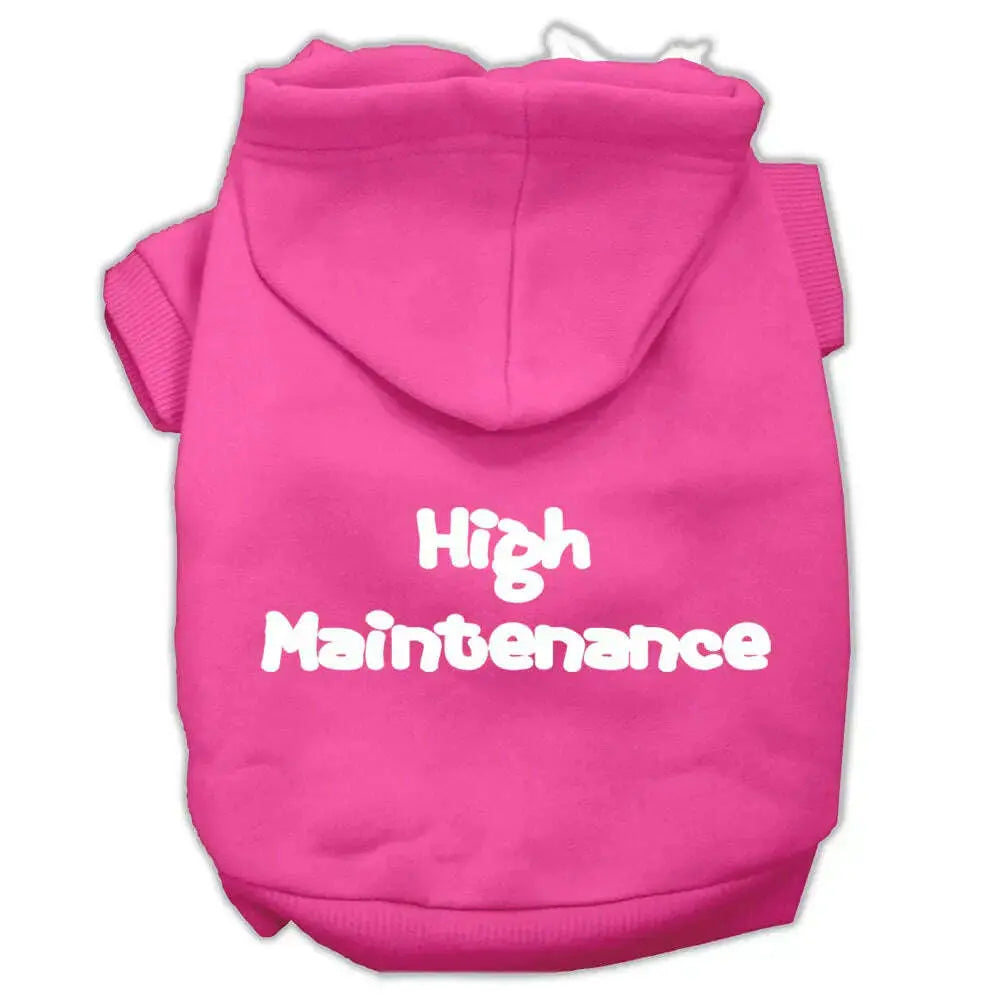 High-Maintenance-Screen-Print-Pet-Hoodies-Bright-Pink-Size-Xxl-GreatEagleInc-333958968