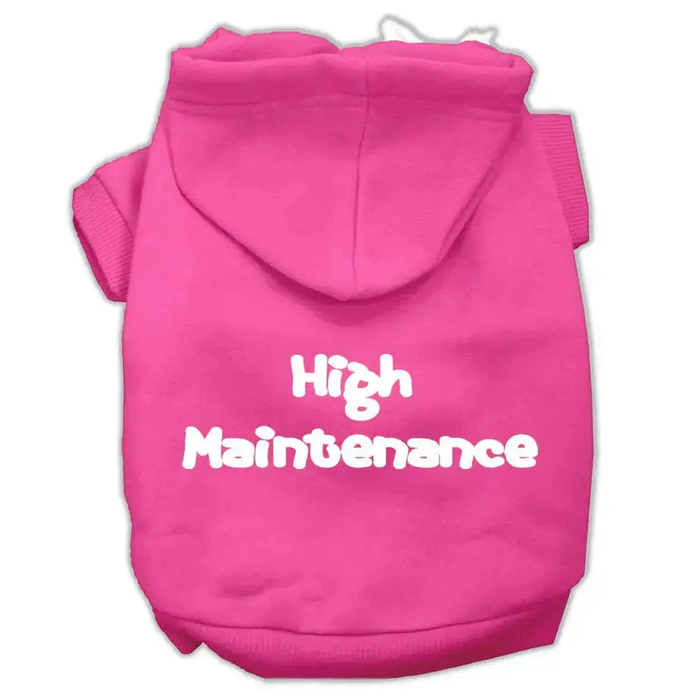 High-Maintenance-Screen-Print-Pet-Hoodies-Bright-Pink-Size-Xxxl-GreatEagleInc-318711226