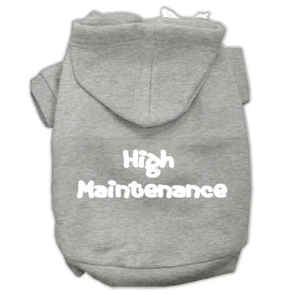 High-Maintenance-Screen-Print-Pet-Hoodies-Grey-L-GreatEagleInc-318629683