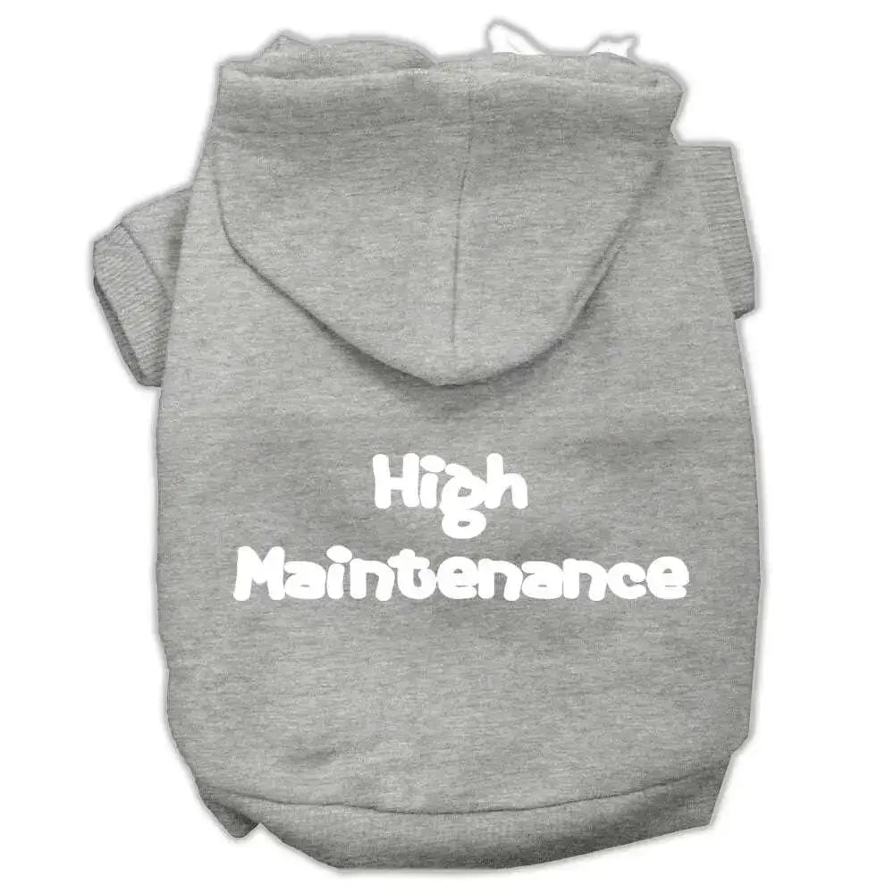 High-Maintenance-Screen-Print-Pet-Hoodies-Grey-M-GreatEagleInc-333959891