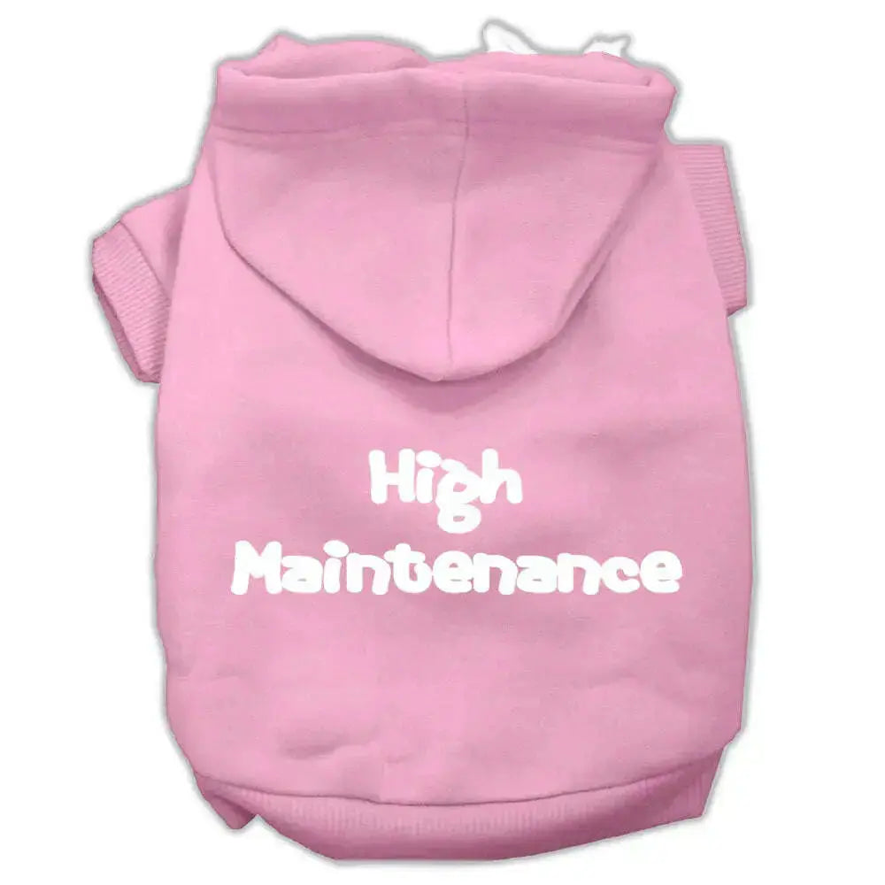 High-Maintenance-Screen-Print-Pet-Hoodies-Light-Pink-L-GreatEagleInc-318629725