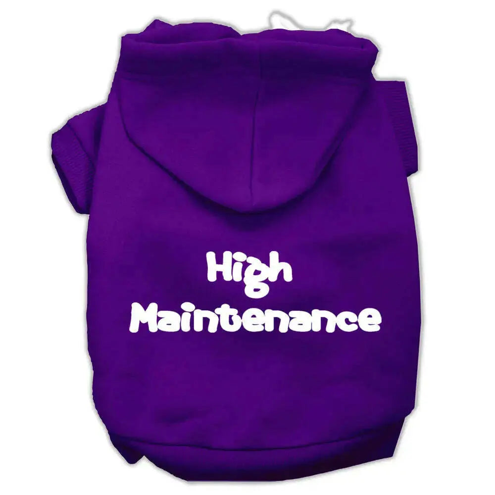 High-Maintenance-Screen-Print-Pet-Hoodies-Purple-Size-Xxxl-GreatEagleInc-333958111