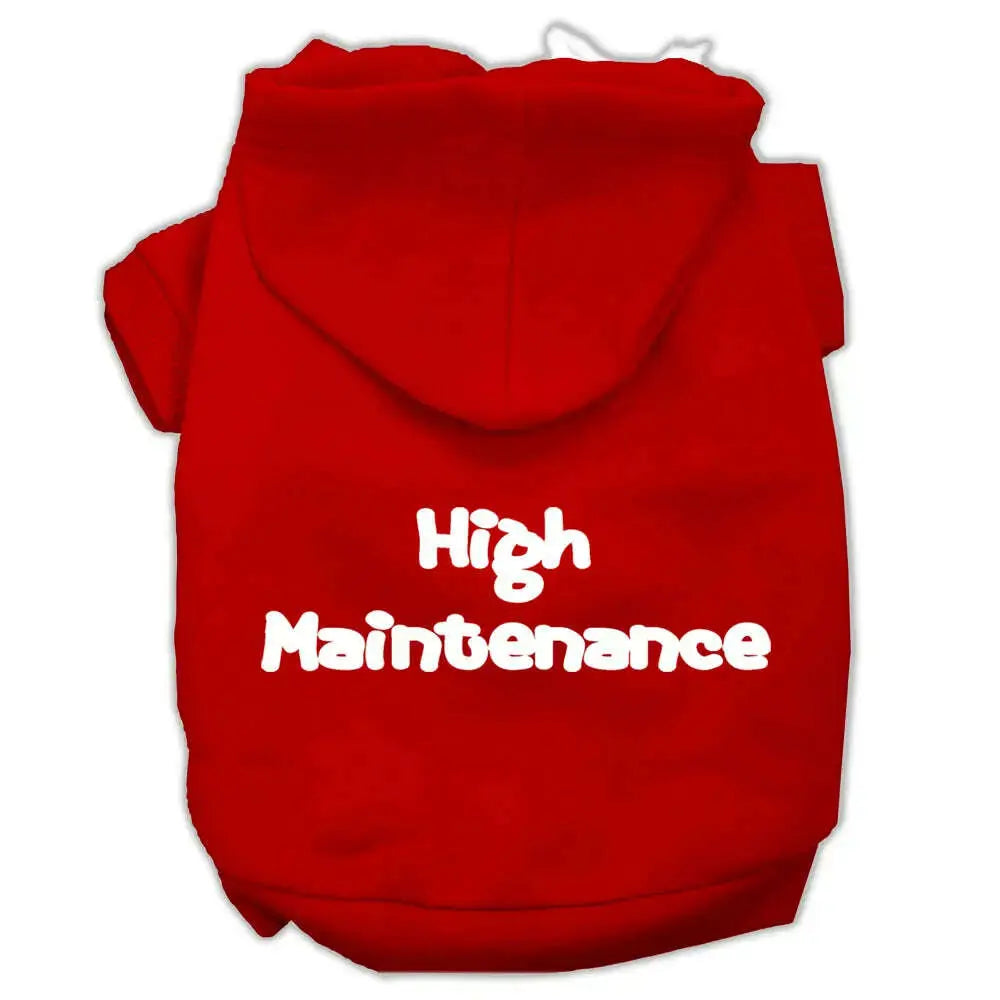 High-Maintenance-Screen-Print-Pet-Hoodies-Red-Size-Xxl-GreatEagleInc-333958628
