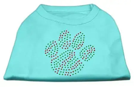 Holiday-Paw-Rhinestone-Shirts-Baby-Blue-Xl-GreatEagleInc-318574974