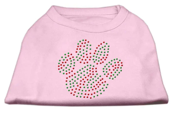 Holiday-Paw-Rhinestone-Shirts-Light-Pink-Xs-GreatEagleInc-333848879