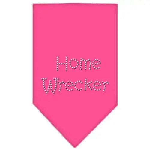 Home-Wrecker-Rhinestone-Bandana-Bright-Pink-Large-GreatEagleInc-319306356