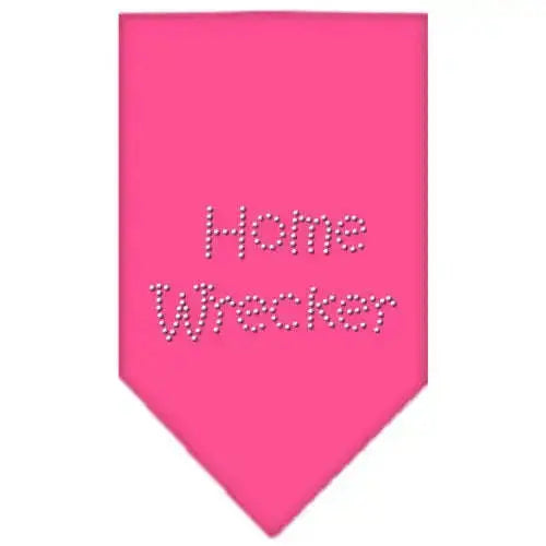 Home-Wrecker-Rhinestone-Bandana-Bright-Pink-Small-GreatEagleInc-319305241