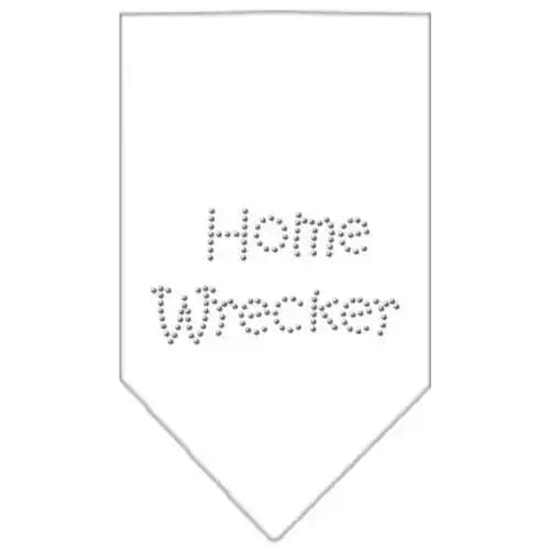 Home-Wrecker-Rhinestone-Bandana-White-Small-GreatEagleInc-318545949