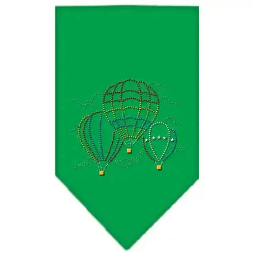 Hot-Air-Balloons-Rhinestone-Bandana-Emerald-Green-Large-GreatEagleInc-319304760