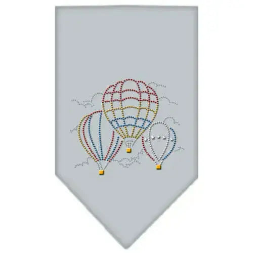 Hot-Air-Balloons-Rhinestone-Bandana-Grey-Large-GreatEagleInc-319304665