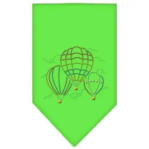 Hot-Air-Balloons-Rhinestone-Bandana-Lime-Green-Large-GreatEagleInc-319304568