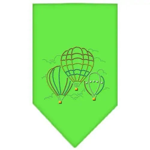 Hot-Air-Balloons-Rhinestone-Bandana-Lime-Green-Small-GreatEagleInc-319303154