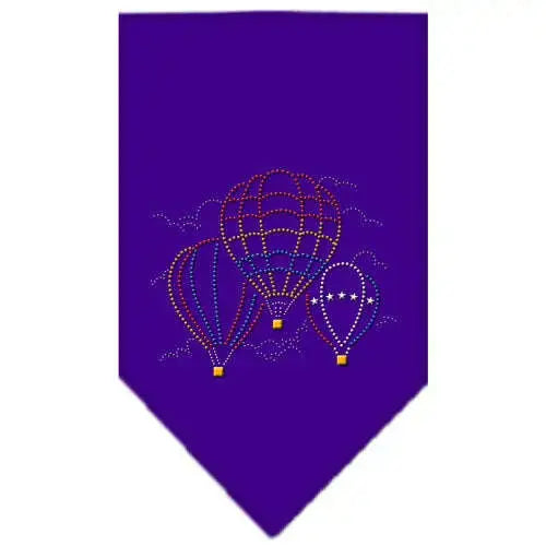 Hot-Air-Balloons-Rhinestone-Bandana-Purple-Large-GreatEagleInc-319304141