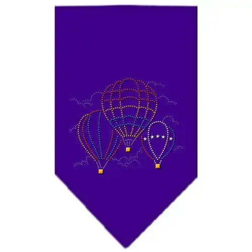 Hot-Air-Balloons-Rhinestone-Bandana-Purple-Large-GreatEagleInc-319304141