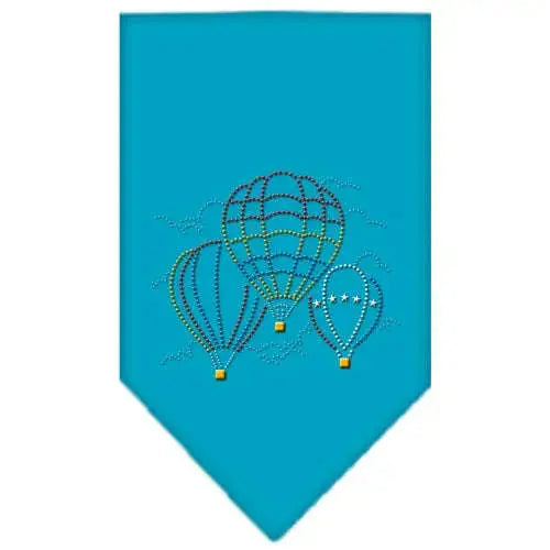 Hot-Air-Balloons-Rhinestone-Bandana-Turquoise-Small-GreatEagleInc-319302693