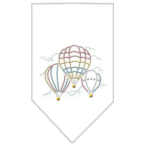 Hot-Air-Balloons-Rhinestone-Bandana-White-Large-GreatEagleInc-319303821