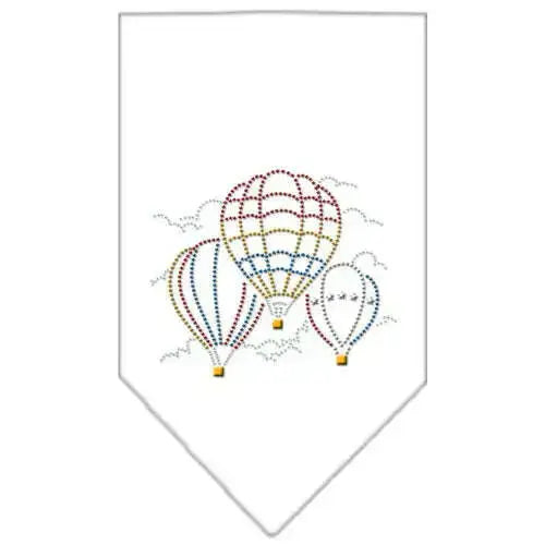 Hot-Air-Balloons-Rhinestone-Bandana-White-Small-GreatEagleInc-319302561