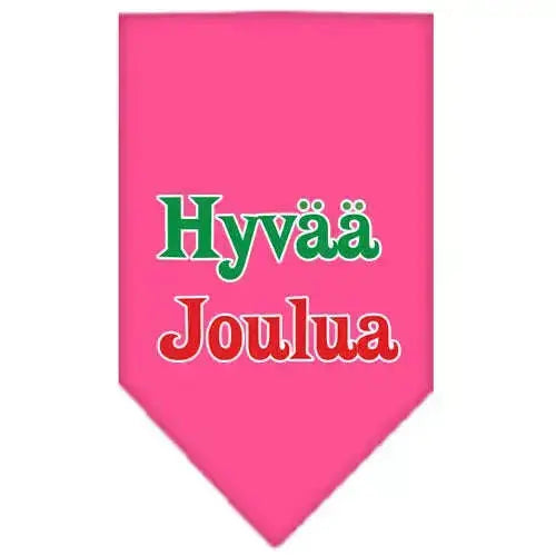 Hyvaa-Joulua-Screen-Print-Bandana-Bright-Pink-Small-GreatEagleInc-319829785