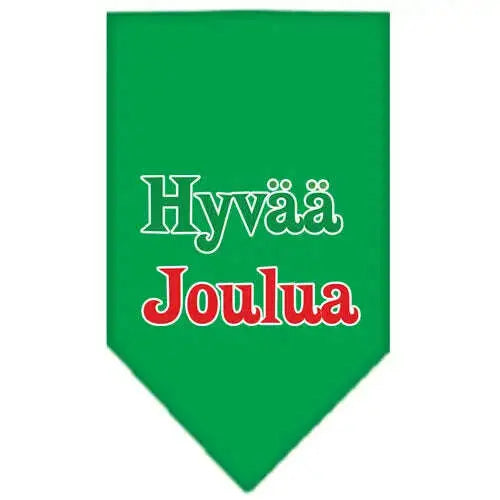 Hyvaa-Joulua-Screen-Print-Bandana-Emerald-Green-Large-GreatEagleInc-333947482