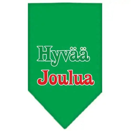 Hyvaa-Joulua-Screen-Print-Bandana-Emerald-Green-Small-GreatEagleInc-318533772