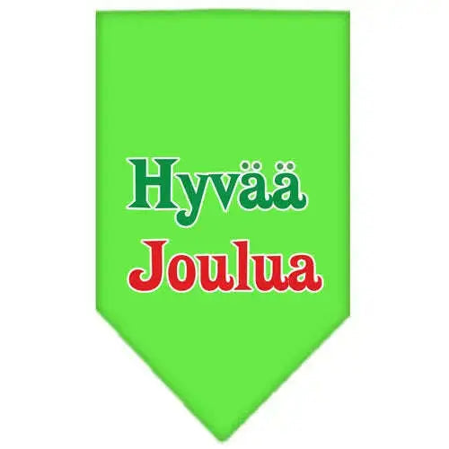 Hyvaa-Joulua-Screen-Print-Bandana-Lime-Green-Large-GreatEagleInc-333835128