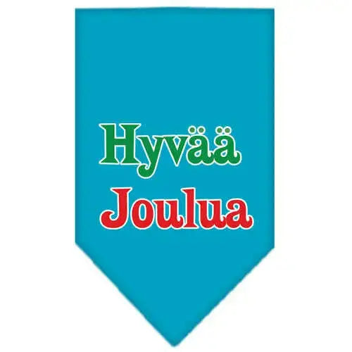 Hyvaa-Joulua-Screen-Print-Bandana-Turquoise-Large-GreatEagleInc-319830042