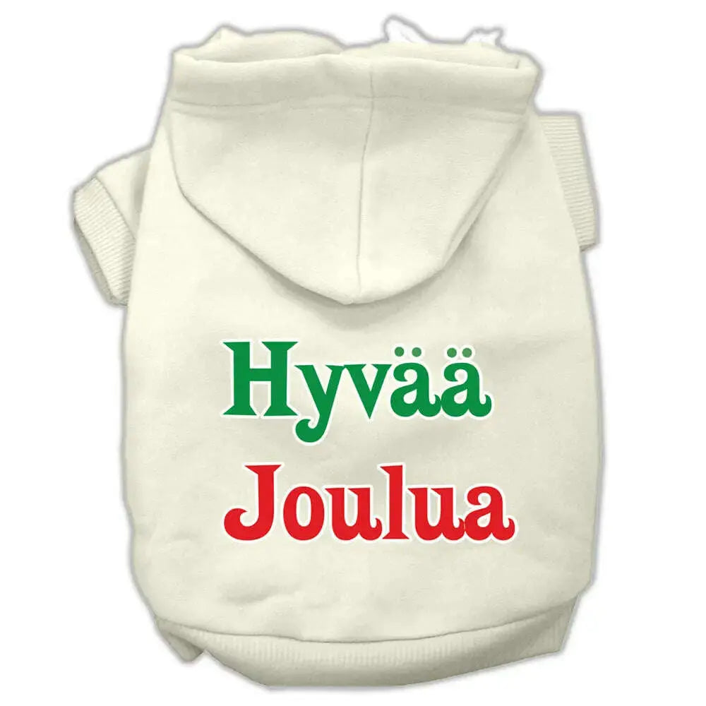 Hyvaa-Joulua-Screen-Print-Pet-Hoodies-Cream-Size-Xs-GreatEagleInc-319378448