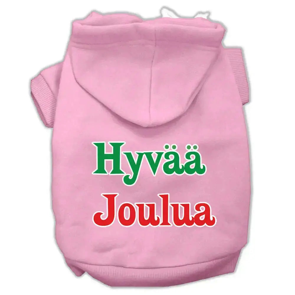 Hyvaa-Joulua-Screen-Print-Pet-Hoodies-Light-Pink-S-GreatEagleInc-319380262